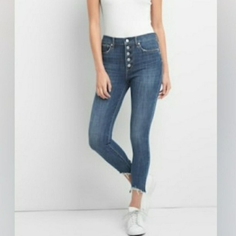 Gap Denim True Skinny Jeans Indigo Stretch Size 30